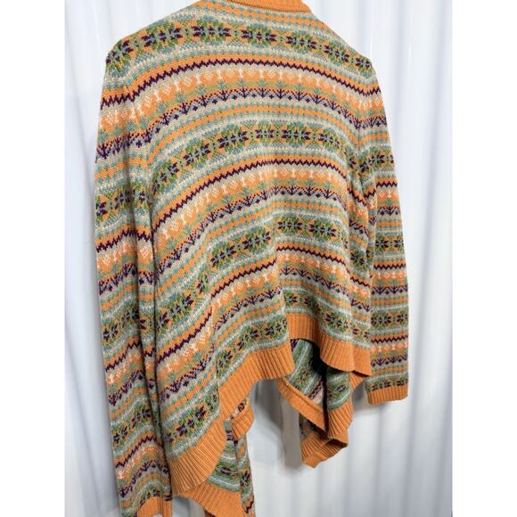 Sundance Lg Marigold Fair Isle Open Cardigan Wool Cashmere Blend Heritage Knit - Picture 5 of 9